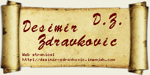 Desimir Zdravković vizit kartica